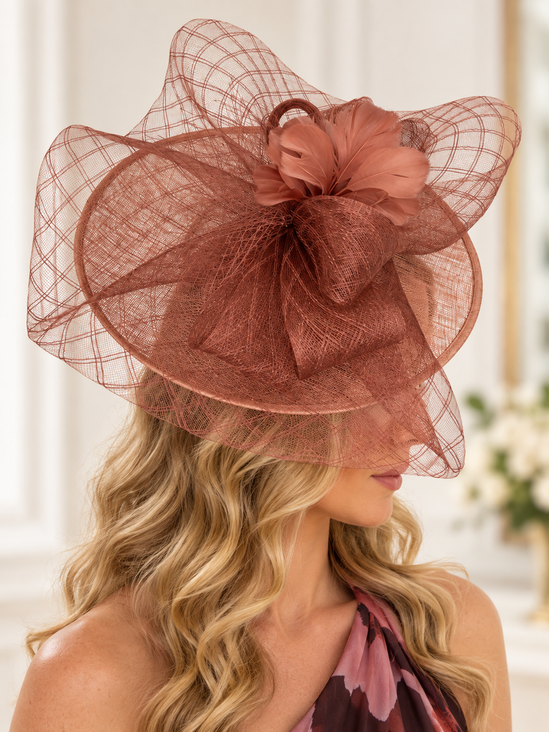 Aurelia Copper Floral Bow Large Hatinator
