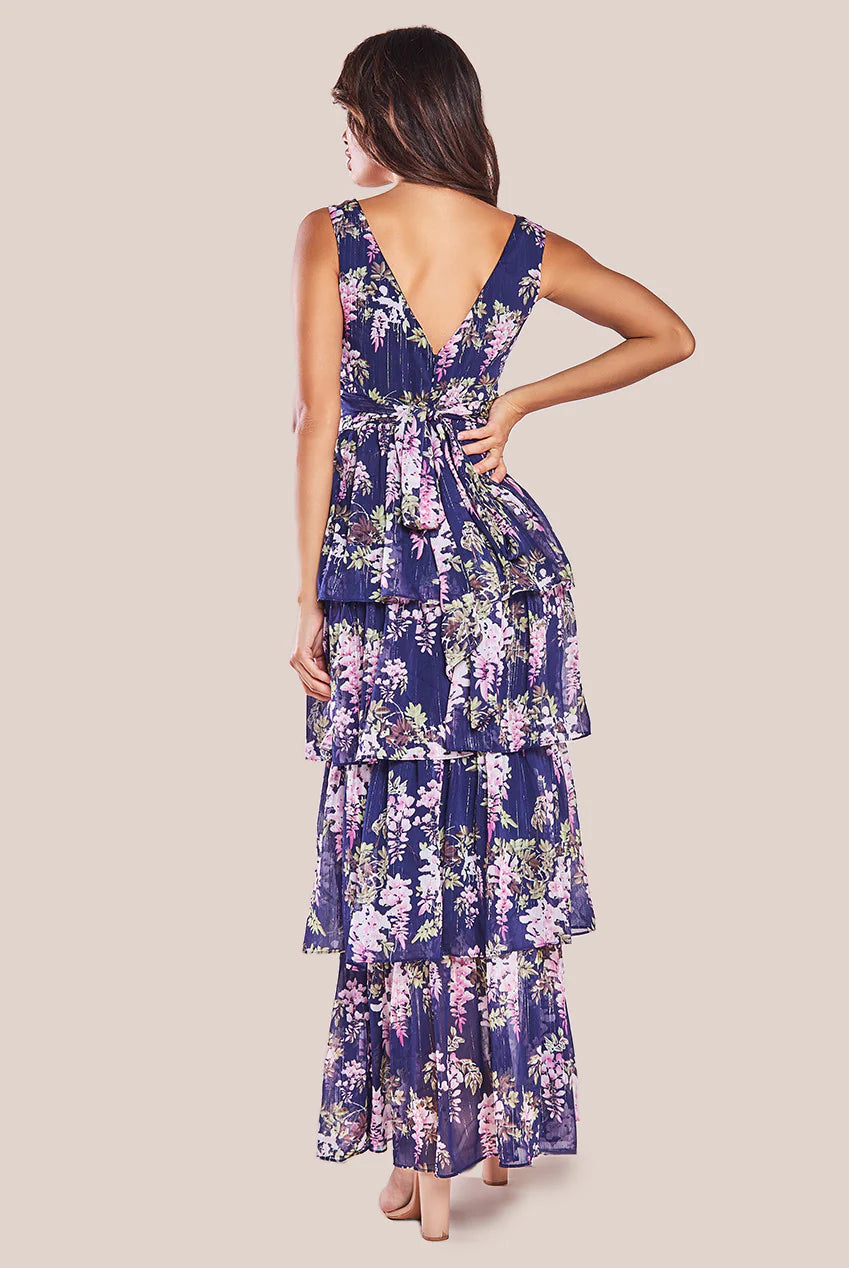 Heather Multi-layered Chiffon Maxi Dress
