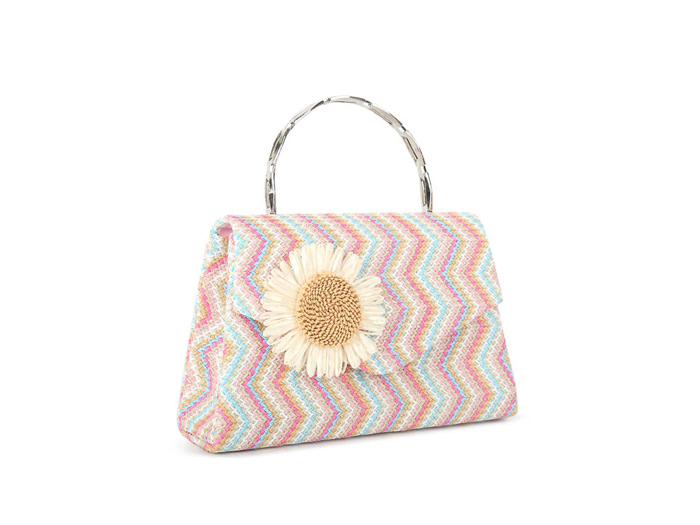 Treviso Multicolour Daisy Woven Handbag
