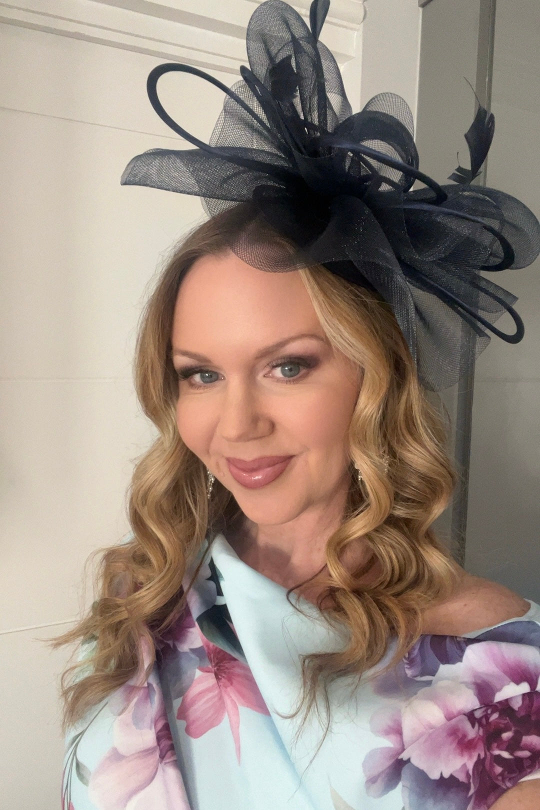 Alexis Navy Veil & Loop Fascinator