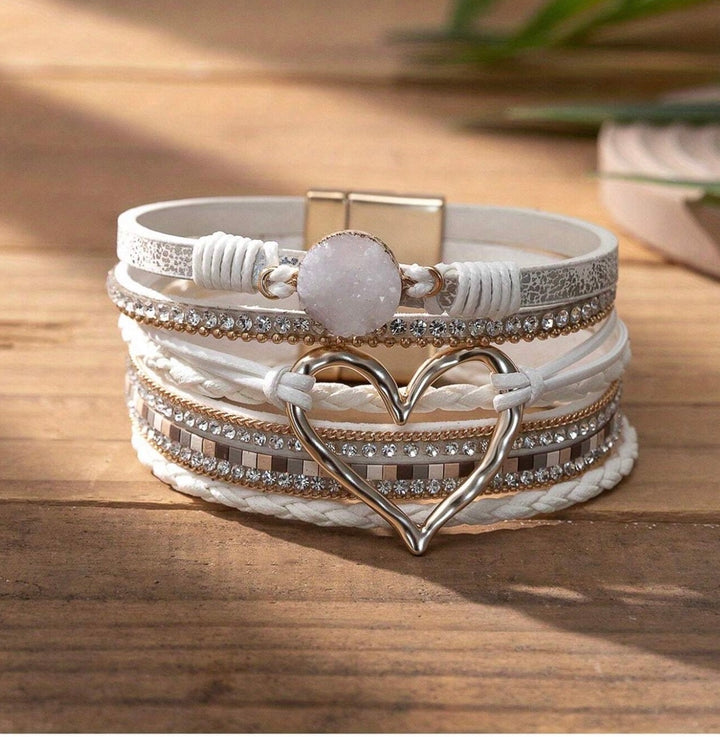 Boho Chunky Bracelet In White