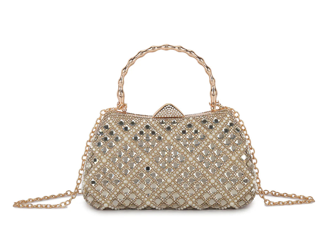 Ava Gold Crystal Evening Bag