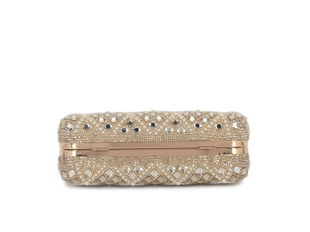 Ava Gold Crystal Evening Bag