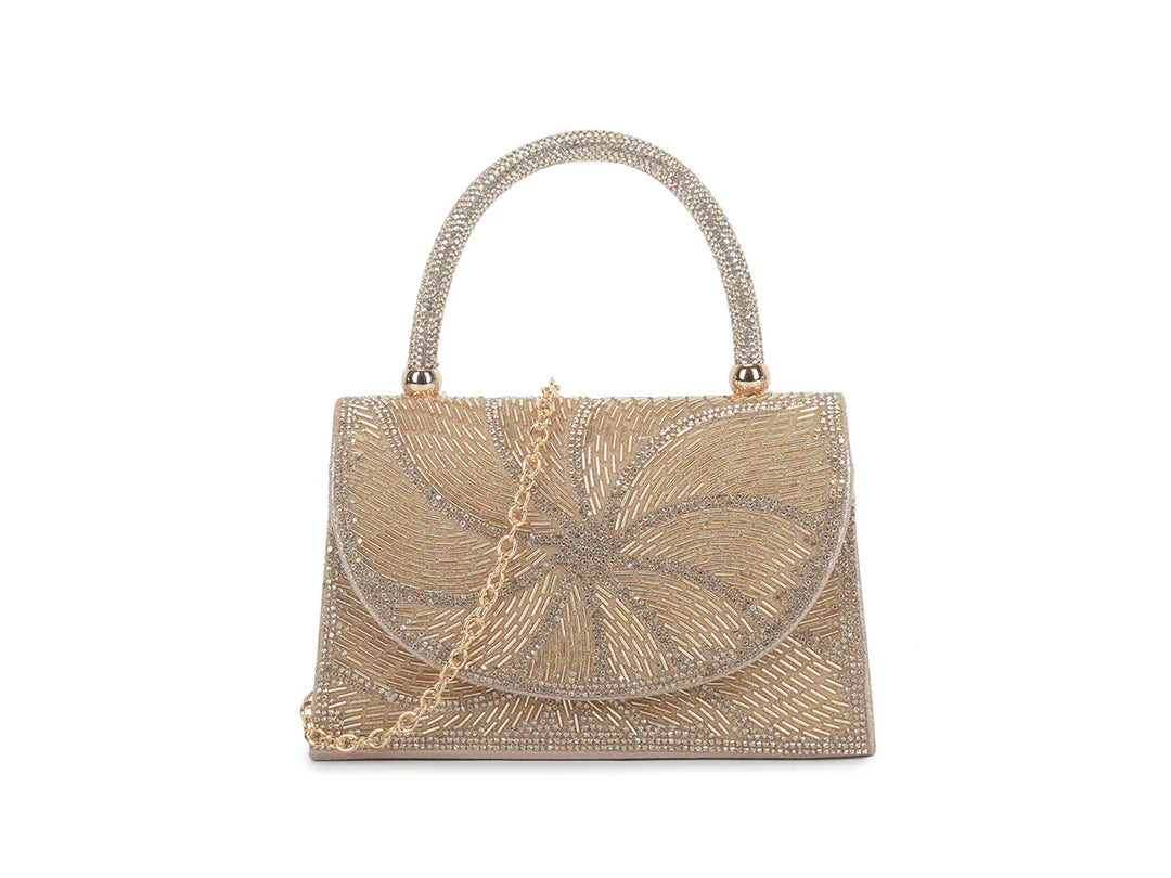 Florence Gold Sunburst Beadwork Bag