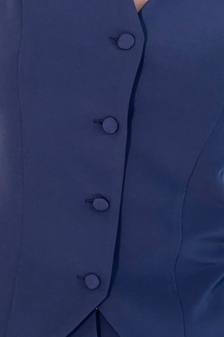Bobbi Navy Tailored Waistcoat
