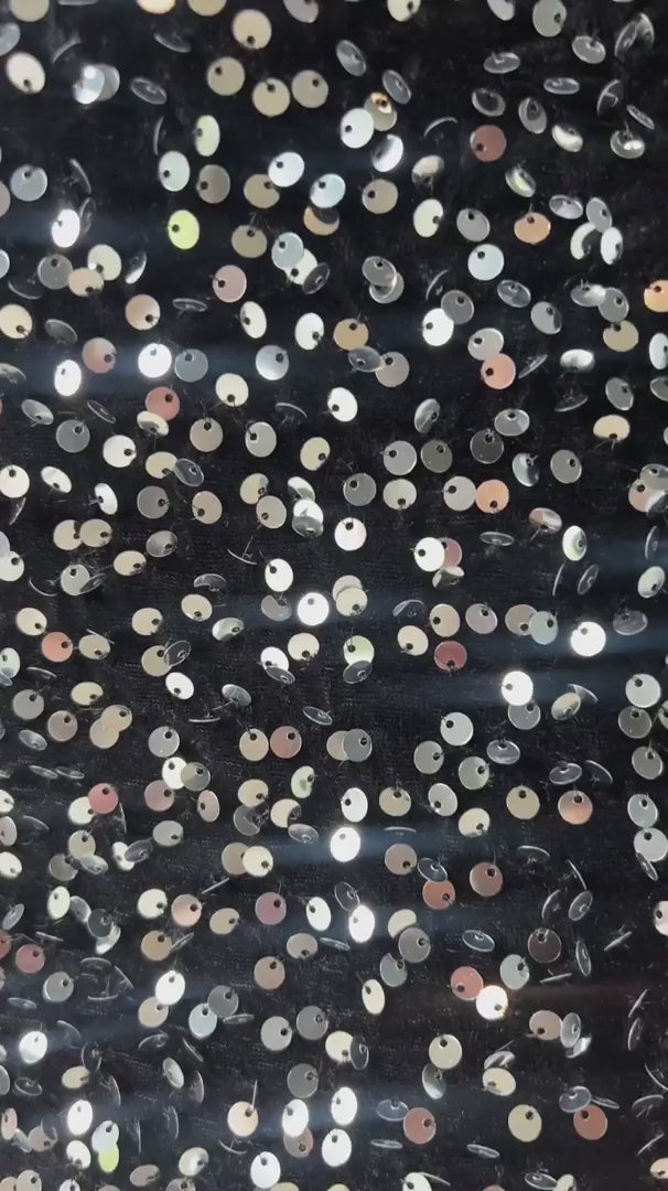 Aubrey Black Sequin 2 in 1 Long Sleeve Bodycon Mini Dress