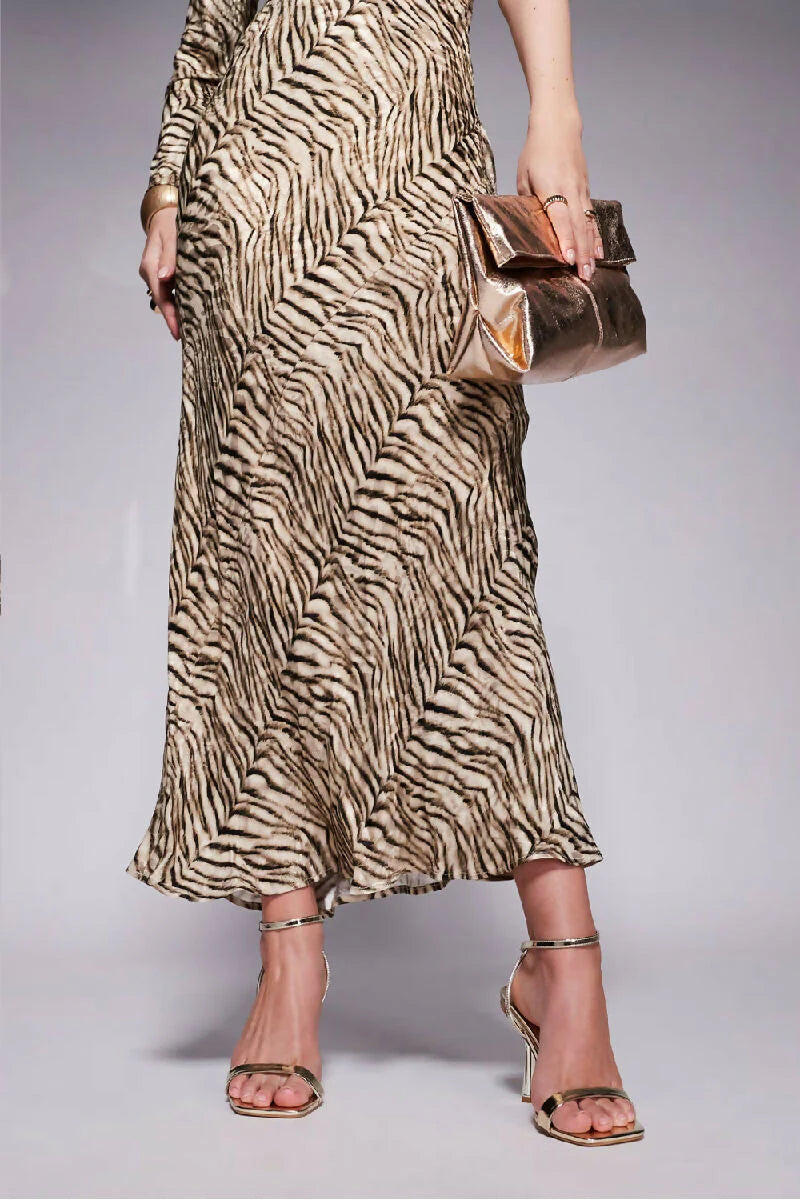 Vegas Strappy High Heeled Sandals In Gold