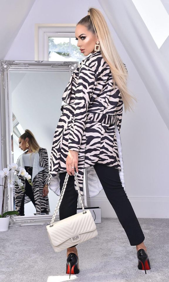 Rachel Zebra Waterfall Cardigan